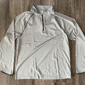 Gray Quarter-Zip Pullover